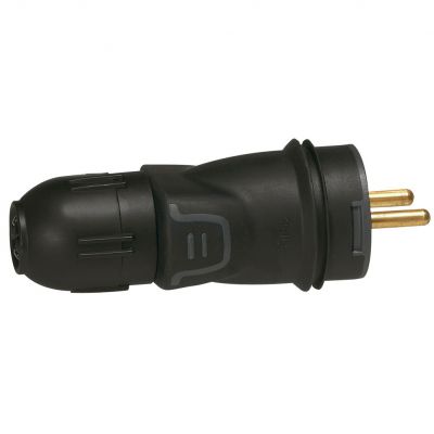 Wtyczka Gumowa 2P+Z 16A IP55 Ik08 Autozaciski I Dławik Helmo 050444 LEGRAND (050444)