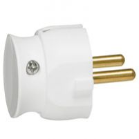 Wtyczka 2P 16A Plastikowa Biała Płaska (Mała Głębokość) Helmo 050183 LEGRAND (050183)