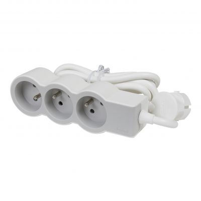 Przedłużacz Standard 3-Gniazdowy Z/U Z Przewodem 3Mb 3x1.5Mm2 Biały/Jasnoszary Helmo 049488 LEGRAND (049488)