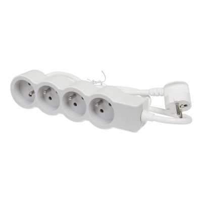 Przedłużacz Standard 4-Gniazdowy Z/U Z Przewodem 3Mb 3x1.5Mm2 Biały/Jasnoszary Helmo 049490 LEGRAND (049490)
