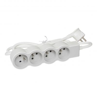 Przedłużacz Standard 4-Gniazdowy Z/U Z Przewodem 3Mb 3x1.5Mm2 Biały/Jasnoszary Helmo 049490 LEGRAND (049490)