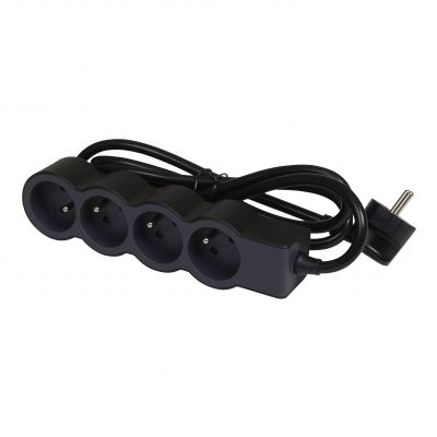 Przedłużacz Standard 4-Gniazdowy Z/U Z Przewodem 3Mb 3x1.5Mm2 Czarny/Grafitowy Helmo 049491 LEGRAND (049491)