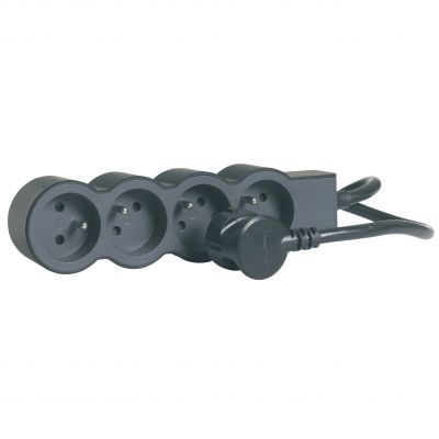 Przedłużacz Standard 4-Gniazdowy Z/U Z Przewodem 3Mb 3x1.5Mm2 Czarny/Grafitowy Helmo 049491 LEGRAND (049491)