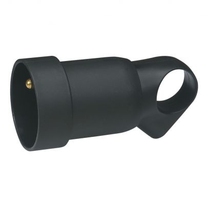 Gniazdo Wtyczkowe Przenośne 2P+Z 16A Plastikowe Czarne- Z Pierścieniem Helmo 050108 LEGRAND (050108)