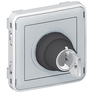 Plexo55 Łącznik Z Kluczem 3 Pozycje Szary 3A-250V 069535 LEGRAND (069535)