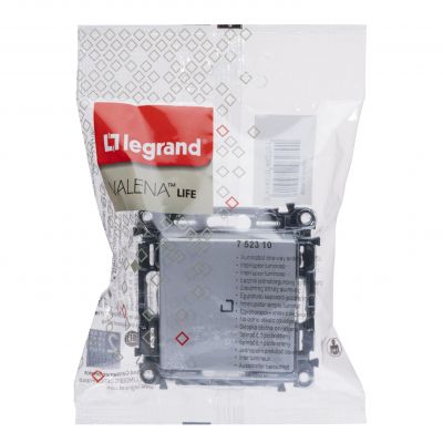 Valena Life Łącznik Pojedynczy Podświetlany Aluminium 250 V 752310 LEGRAND (752310)