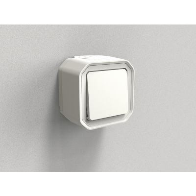 PLEXO Łącznik schodowy hermetyczny IP55 natynkowy KOMPLET biały 069751L LEGRAND (069751L)