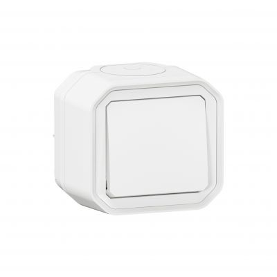 PLEXO Łącznik schodowy hermetyczny IP55 natynkowy KOMPLET biały 069751L LEGRAND (069751L)