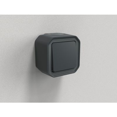 PLEXO Łącznik schodowy hermetyczny IP55 natynkowy KOMPLET antracyt 069761L LEGRAND (069761L)