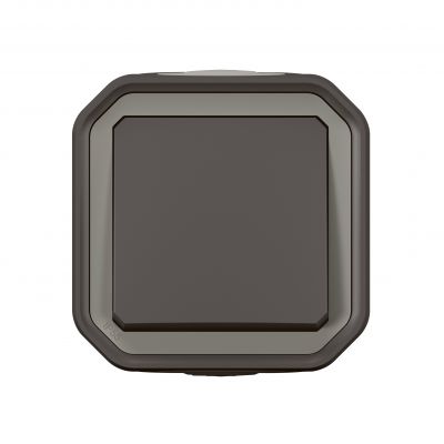 PLEXO Łącznik schodowy hermetyczny IP55 natynkowy KOMPLET antracyt 069761L LEGRAND (069761L)
