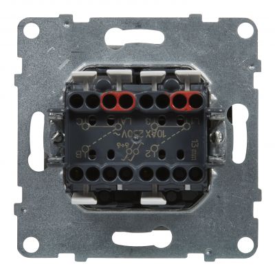 Suno Łącznik Schodowy Podwójny - 10 Ax - 250V - Zaciski Automatyczne Biały 721108 LEGRAND (721108)