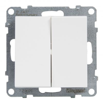 Suno Łącznik Schodowy Podwójny - 10 Ax - 250V - Zaciski Automatyczne Biały 721108 LEGRAND (721108)