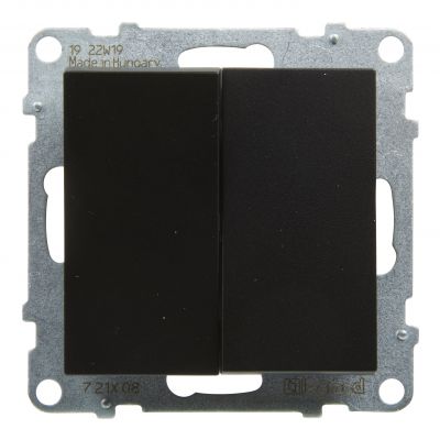 Suno Łącznik Schodowy Podwójny - 10 Ax - 250V - Zaciski Automatyczne Czarny 721408 LEGRAND (721408)