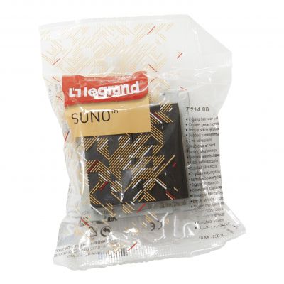 Suno Łącznik Schodowy Podwójny - 10 Ax - 250V - Zaciski Automatyczne Czarny 721408 LEGRAND (721408)