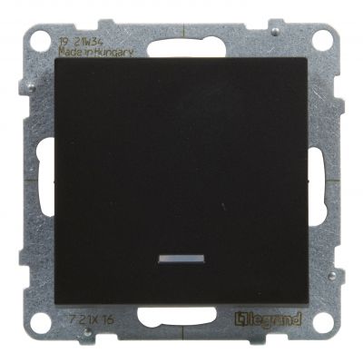 Suno Łącznik Schodowy Z Podświetleniem - 10 Ax - 250V - Zaciski Automatyczne Czarny 721416 LEGRAND (721416)