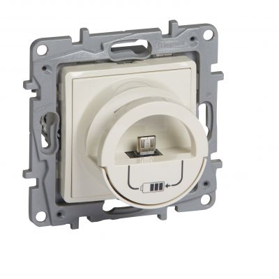 Niloe Stacja Ładująca Micro Usb 5V + Usb 5V 2400 Ma Kremowa 764696 LEGRAND (764696)