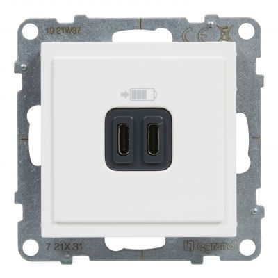 Suno Gniazdo Antenowe Tv-R-2Xsat Końcowe 1.5 Db Aluminium 721370 721131 LEGRAND (721131)