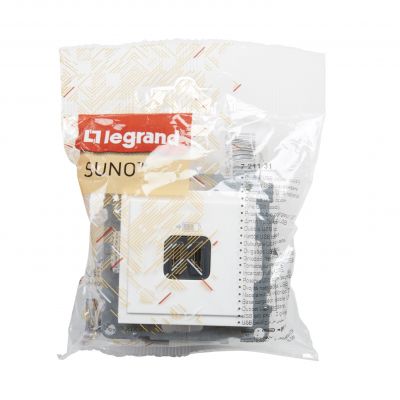 Suno Gniazdo Antenowe Tv-R-2Xsat Końcowe 1.5 Db Aluminium 721370 721131 LEGRAND (721131)