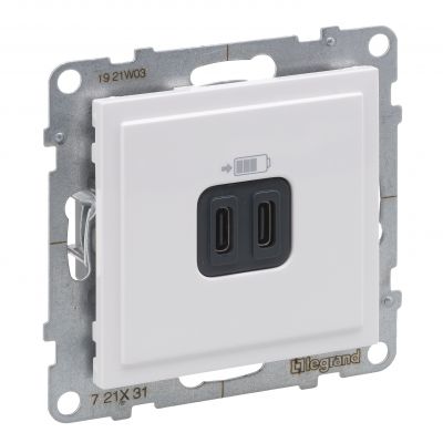 Suno Gniazdo Antenowe Tv-R-2Xsat Końcowe 1.5 Db Aluminium 721370 721131 LEGRAND (721131)