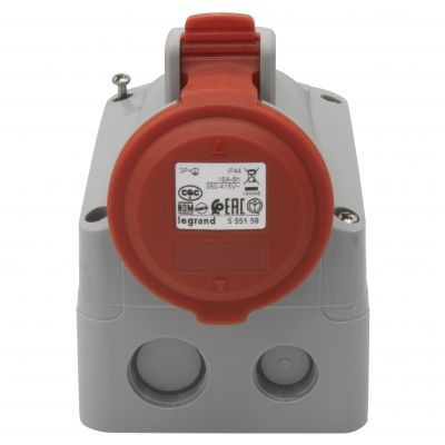 P17 Tempra Pro Gniazdo Stałe 16A 3P+Z 400V IP44 555158 LEGRAND (555158)