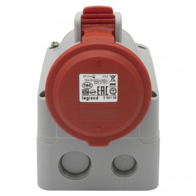 P17 Tempra Pro Gniazdo Stałe 16A 3P+N+Z 400V IP44 555159 LEGRAND (555159)