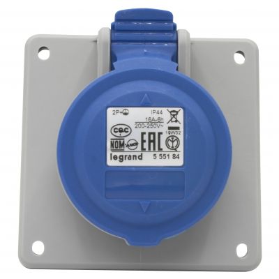P17 Tempra Pro Gniazdo Tablicowe 16A 2P+Z 230V IP44 555184 LEGRAND (555184)