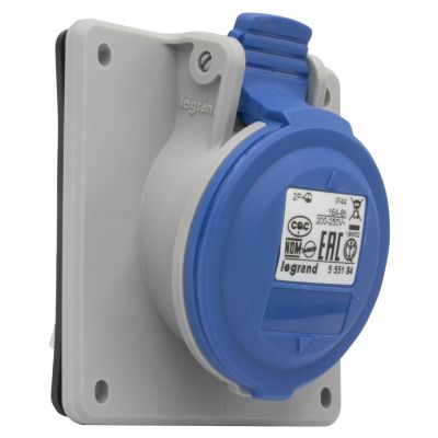 P17 Tempra Pro Gniazdo Tablicowe 16A 2P+Z 230V IP44 555184 LEGRAND (555184)