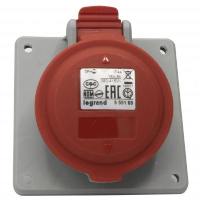 P17 Tempra Pro Gniazdo Tablicowe 16A 3P+Z 400V IP44 555188 LEGRAND (555188)
