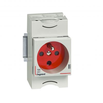 Gniazdo Modułowe 2P+Z 10/16A Z Osłoną Na Szynę G382 004282 LEGRAND (004282)