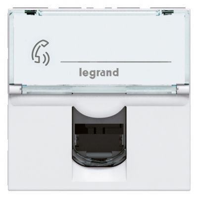Mosaic Gniazdo Telefoniczne Rj11 2 Moduły Białe 4 Styki 078731 LEGRAND (078731)