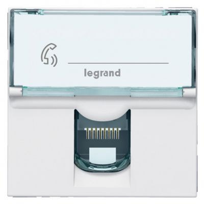 Mosaic Gniazdo Telefoniczne Rj12 2 Moduły Białe 6 Styków 078732 LEGRAND (078732)