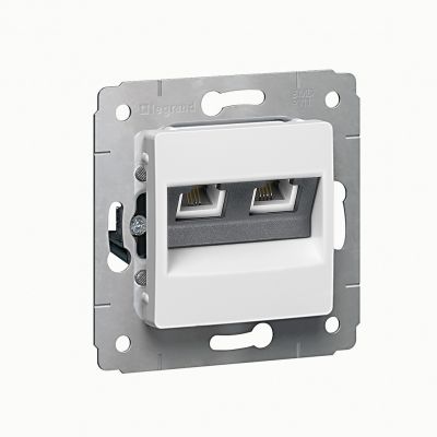 Cariva Gniazdo Telefoniczne 2Xrj11 Białe Produkt wycofany LEGRAND (773639)