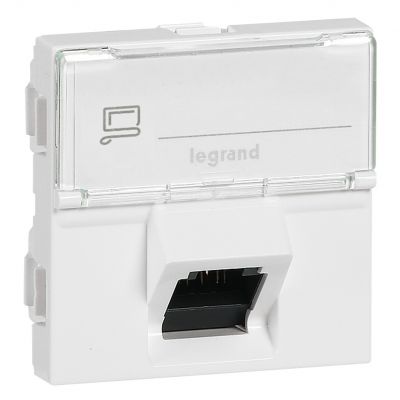 M45: 2M 1Xrj45 Kat. 6A Stp Białe 45° 076508 LEGRAND (076508)