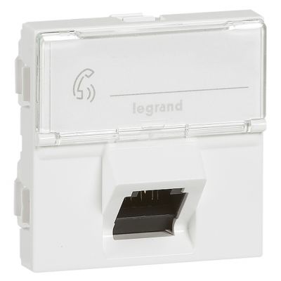 M45: 2M 1Xrj45 Kat. 6A Utp Białe 45° 076509 LEGRAND (076509)