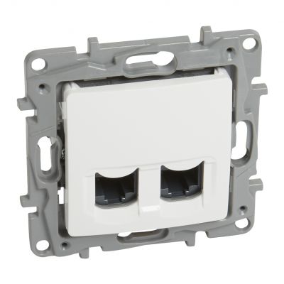 Niloe/Niloe Selection - Gniazdo 2Xrj45 Kat. 6 Utp Białe 764574 LEGRAND (764574)