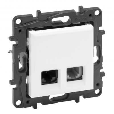 Niloe Step - Gniazdo Rj11 + Rj45 Kat. 6 Utp - Kolor Biały 863156 LEGRAND (863156)
