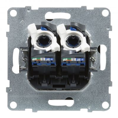 Suno Gniazdo Komputerowe 2Xrj45/Kat 5E Utp Aluminium 721351 721453 LEGRAND (721453)