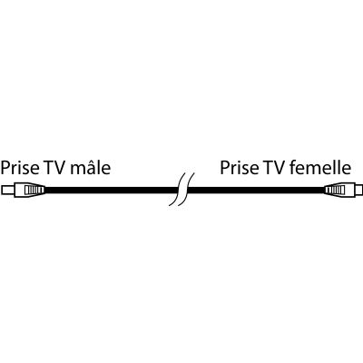 Kabel Tv Z 1 Wtykiem Męskim Ø9,52 Mm I 1 Wtykiem Żeńskim Ø9,52 Mm Długość 2 M 091024 LEGRAND (091024)