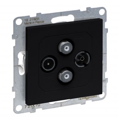 Suno Gniazdo Antenowe Tv-R-Sat Końcowe 2 Przewody 1.5 Db Aluminium 721371 721470 LEGRAND (721470)
