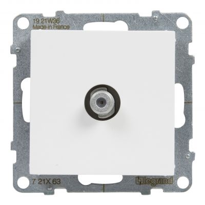 Suno Gniazdo Antenowe Tv Typ &Quot;F&Quot; 1.5 Db + Rj45 Kat 6 Utp Czarny 721462 721163 LEGRAND (721163)