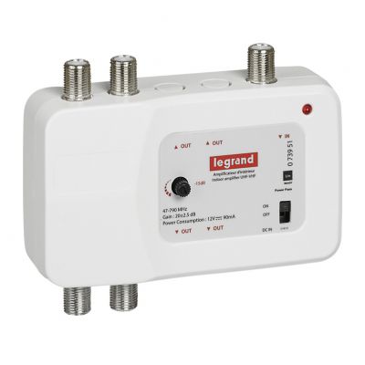 Wzmacniacz Uhf + Vhf 862 Mhz 1 Wejście - 4 Wyjścia 073951 LEGRAND (073951)