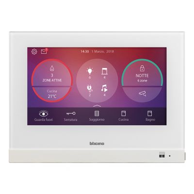 Home Touch - Ekran Dotykowy 7 Do Sterowania Systemem Myhome - Kolor Biały Bticino 3488W LEGRAND (3488W)