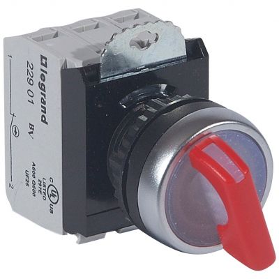 Osmoz Komplet Z Podświetleniem - Manetka Czerwona 24 V 2 Pozycje Stabilne + Uchwyt + 1Z+1R 023761 LEGRAND (023761)