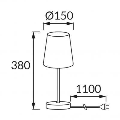 Czarna lampka nocna glamour na stolik E14 FATIMA 04830 IDEUS (04830)