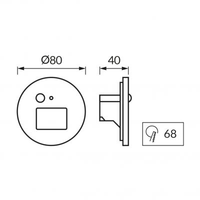 Oprawa schodowa LED biała lampa na schody z czujnikiem ruchu IDEUS (04863)