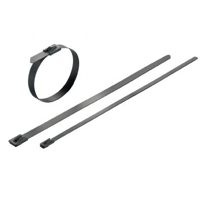WEIDMULLER SCT-C 4.6/125 Opaska kablowa, 4.6 mm, Stal nierdzewna, powlekana poliestrem, 445 N, czarny 1015230000 /100szt./ (1015230000)