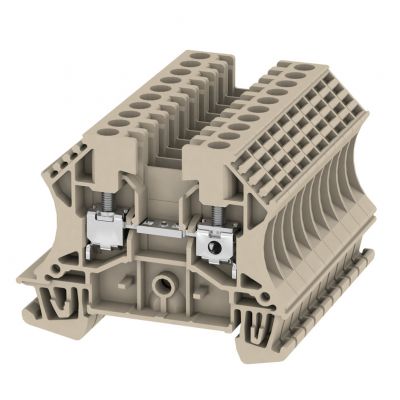 WEIDMULLER WDU 4/10 Jedno- oraz wielobiegunowe listwy zaciskowe, złącze śrubowe, 4 mm², 800 V, 32 A, 6.1 mm, Ciemnobeżowy 1021000000 /10szt./ (1021000000)