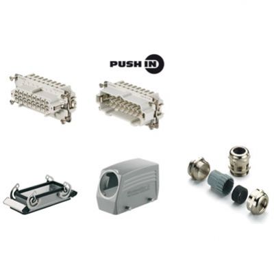 WEIDMULLER HDC KIT HE-P 16.120 Złącza przemysłowe (zestaw), Typoszereg: HE, PUSH IN, Wielkość konstrukcyjna: 6, Liczba biegunów: 16 1027640000 /1szt./ (1027640000)