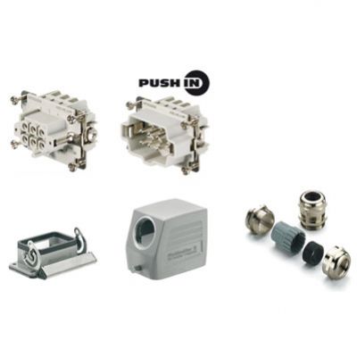 WEIDMULLER HDC KIT HE-P 06.10 M Złącza przemysłowe (zestaw), Typoszereg: HE, PUSH IN, Wielkość konstrukcyjna: 3, Liczba biegunów: 6 1027650000 /1szt./ (1027650000)