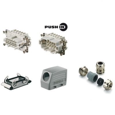 WEIDMULLER HDC KIT HE-P 10.110 Złącza przemysłowe (zestaw), Typoszereg: HE, PUSH IN, Wielkość konstrukcyjna: 4, Liczba biegunów: 10 1027680000 /1szt./ (1027680000)